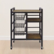 天然木パイン材天板 キッチンワゴン(W60)【期間限定価格:11/28~1/5まで】