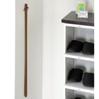 立ったまま使える天然木ロング靴べら 75cm (ブラウン) 2枚目画像