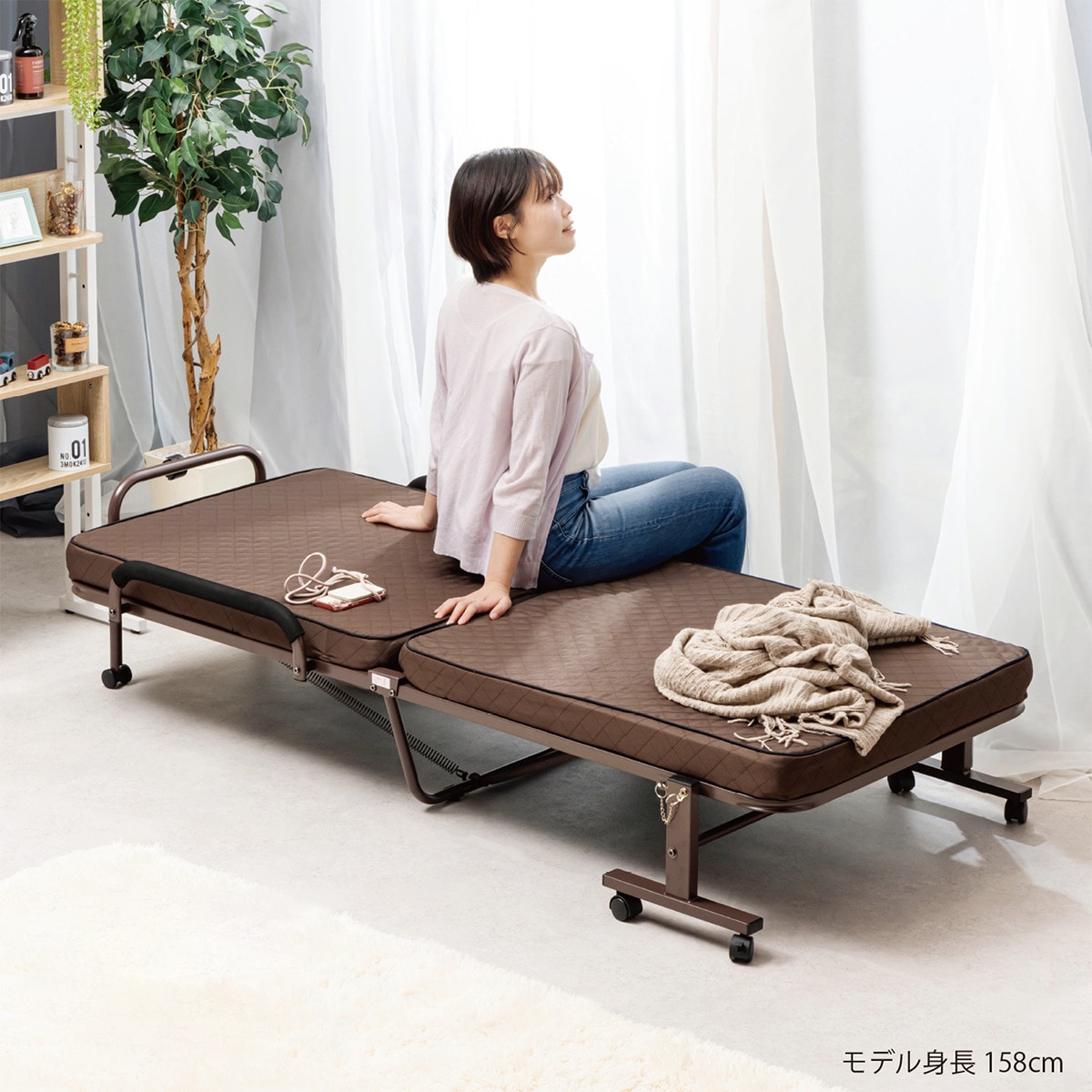 コンパクトセミショートシングル折りたたみベッド 幅84 奥行1cm Br 通販 ニトリネット 公式 家具 インテリア通販 コンパクトセミショートシングル折りたたみベッド 幅84 奥行1cm Br 通販 ニトリネット 公式 家具 インテリア通販
