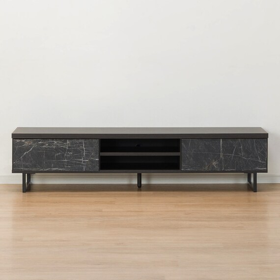 高級感のある大理石調テレビ台 (BK) 4枚目画像