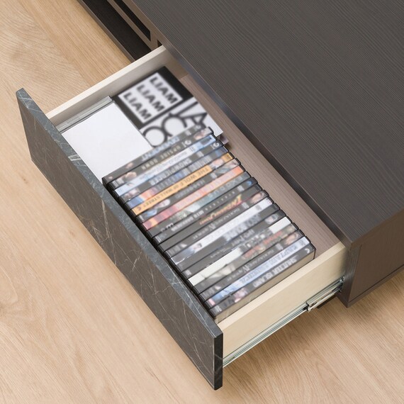 高級感のある大理石調テレビ台 (BK) 10枚目画像