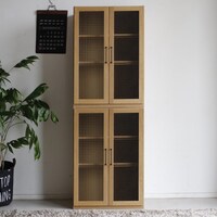 組み合わせ自由 キッチン壁面収納 (キャビネット+キャビネット LBR)