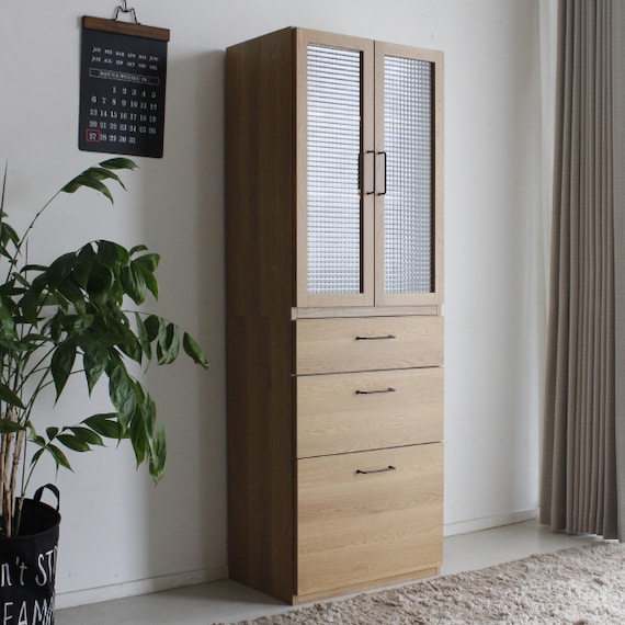 組み合わせ自由 キッチン壁面収納 (キャビネット+チェスト LBR) 2枚目画像