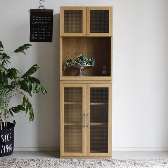 組み合わせ自由 キッチン壁面収納 (オープン+キャビネット LBR)) 1枚目画像