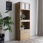 組み合わせ自由 キッチン壁面収納 (オープン+引出し LBR) 2枚目画像