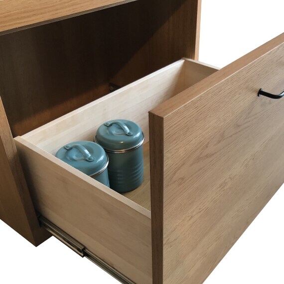 組み合わせ自由 キッチン壁面収納 (オープン+引出し LBR) 12枚目画像