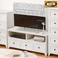 ワンルームにもぴったりの大人可愛いホワイトシャビーローボード(幅94cm)【期間限定価格:11/28~1/5まで】