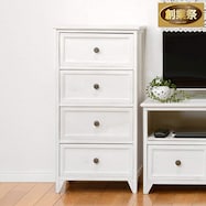 ワンルームにもぴったりの大人可愛いホワイトシャビーコンパクトチェスト (幅41cm)【期間限定価格:11/28~1/5まで】