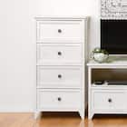 ワンルームにもぴったりの大人可愛いホワイトシャビーコンパクトチェスト (幅41cm 4段) 1枚目画像