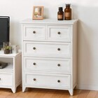 ワンルームにもぴったりの大人可愛いホワイトシャビーチェスト(幅60cm 4段) 1枚目画像