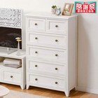 ワンルームにもぴったりの大人可愛いホワイトシャビーチェスト(幅60cm 5段) 1枚目画像