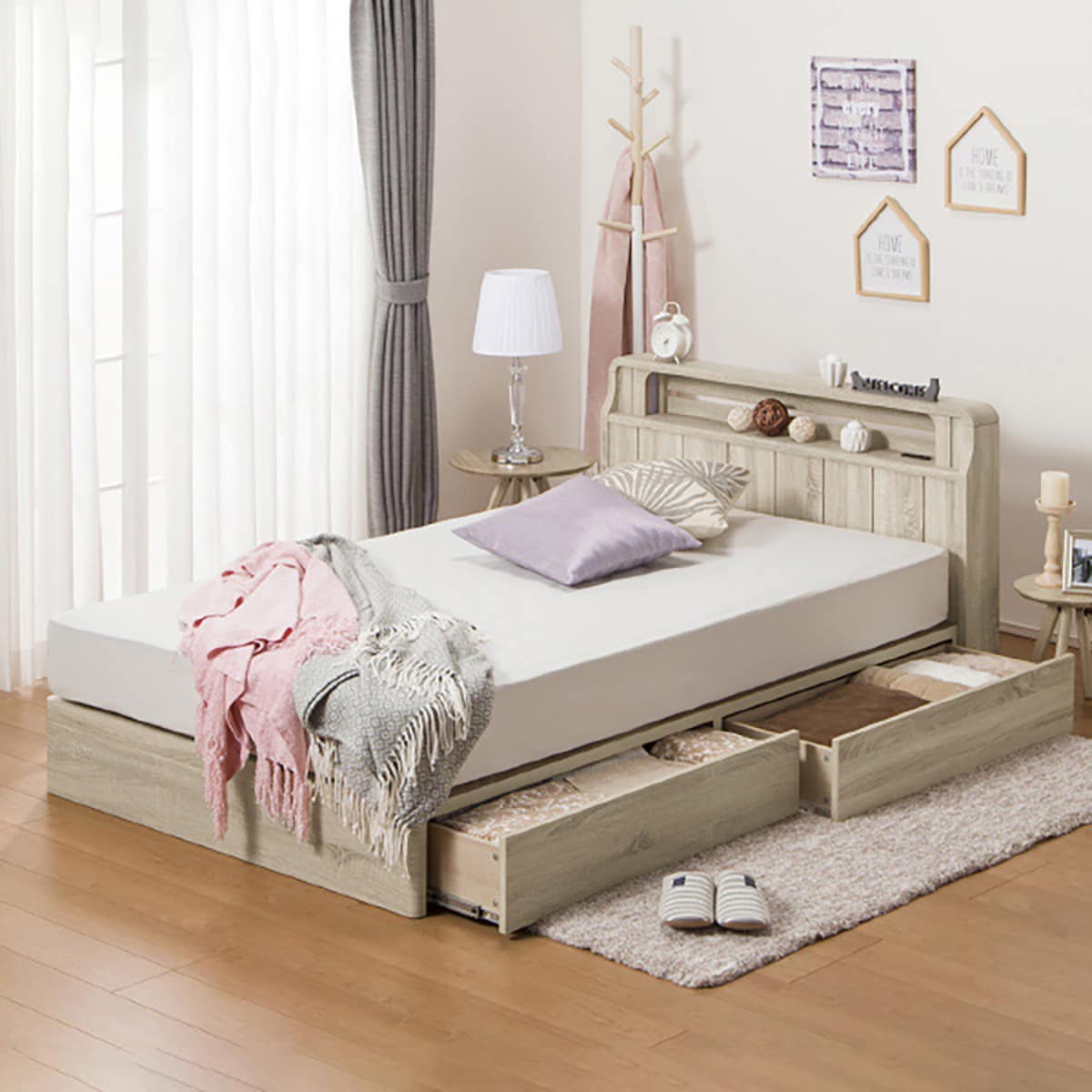 アンティーク調木目ベッドフレーム Sd Lgy 引出し有 通販 ニトリネット 公式 家具 インテリア通販 アンティーク調木目ベッドフレーム Sd Lgy 引出し有 通販 ニトリネット 公式 家具 インテリア通販