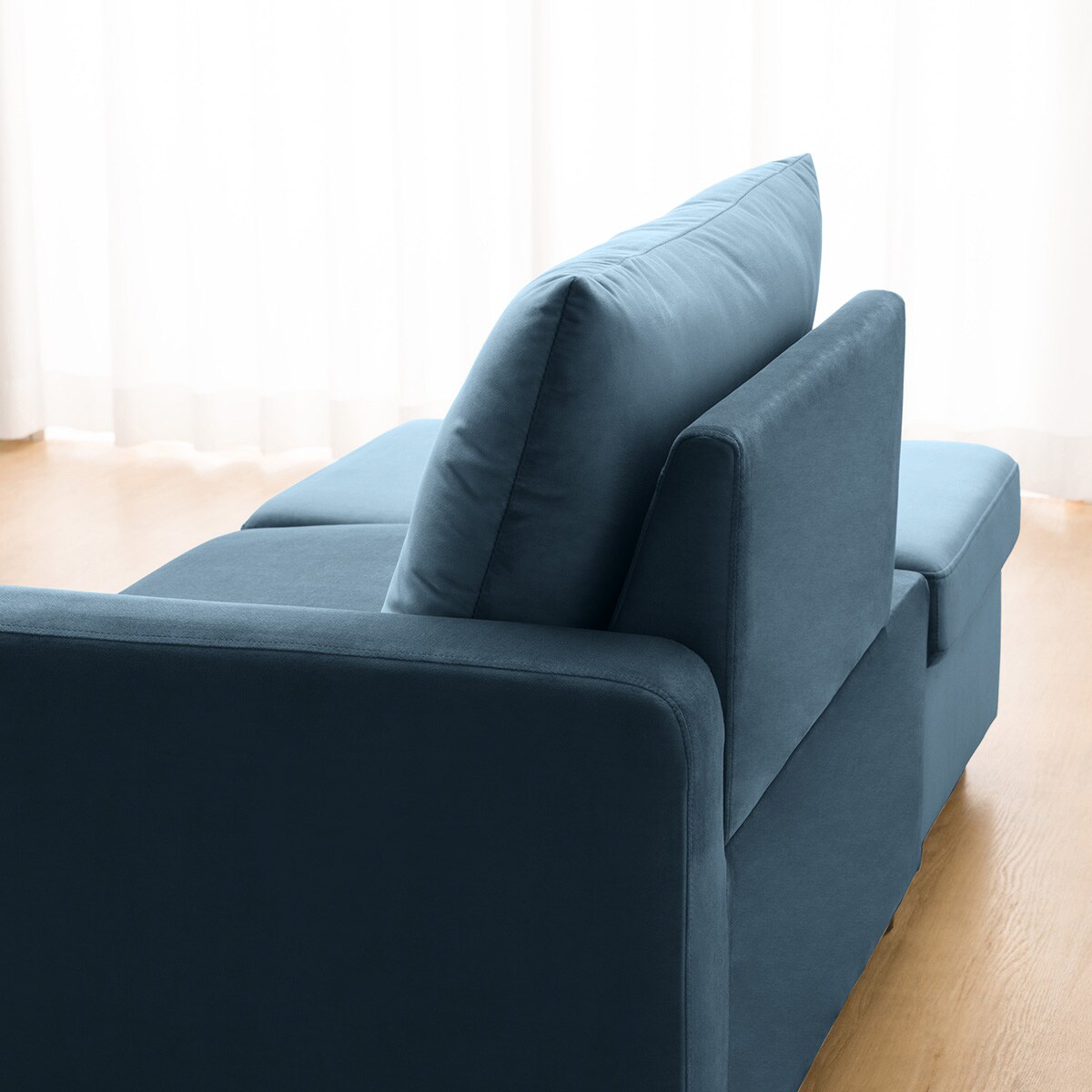 収納つきカウチソファ 布張りタイプ (GC2328 BL) | ニトリネット【公式