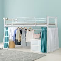 カーテンが付けられる ロフトベッド(ロー WH)