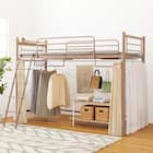 カーテンが付けられる ロフトベッド(ミドル LBR) 1枚目画像