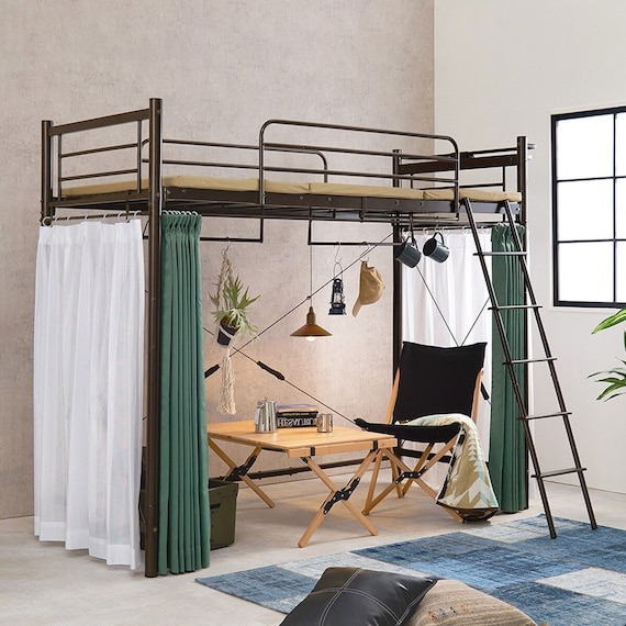 カーテンが付けられる ロフトベッド(ハイ DBR) 1枚目画像