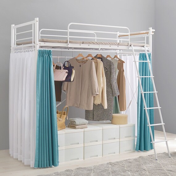 カーテンが付けられる ロフトベッド(スーパーハイ WH) 1枚目画像