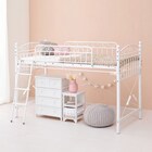 カーテンが付けられる プリンセスロフトベッド(ロー) 1枚目画像