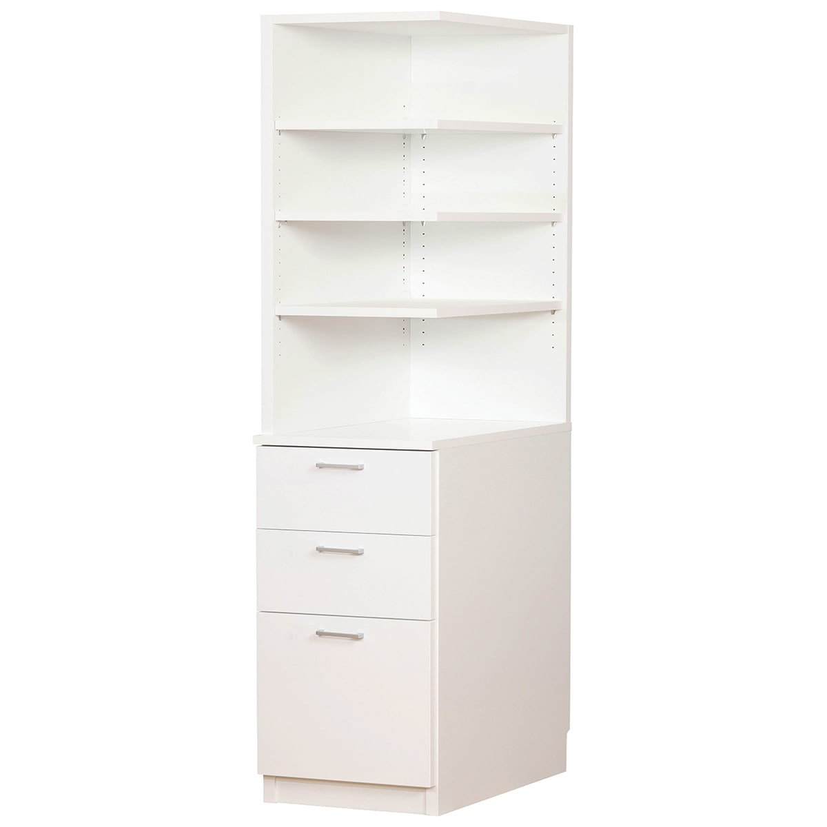 引き出しタイプ] 幅1cm単位で選べる2面オープン隙間収納 (右オープン