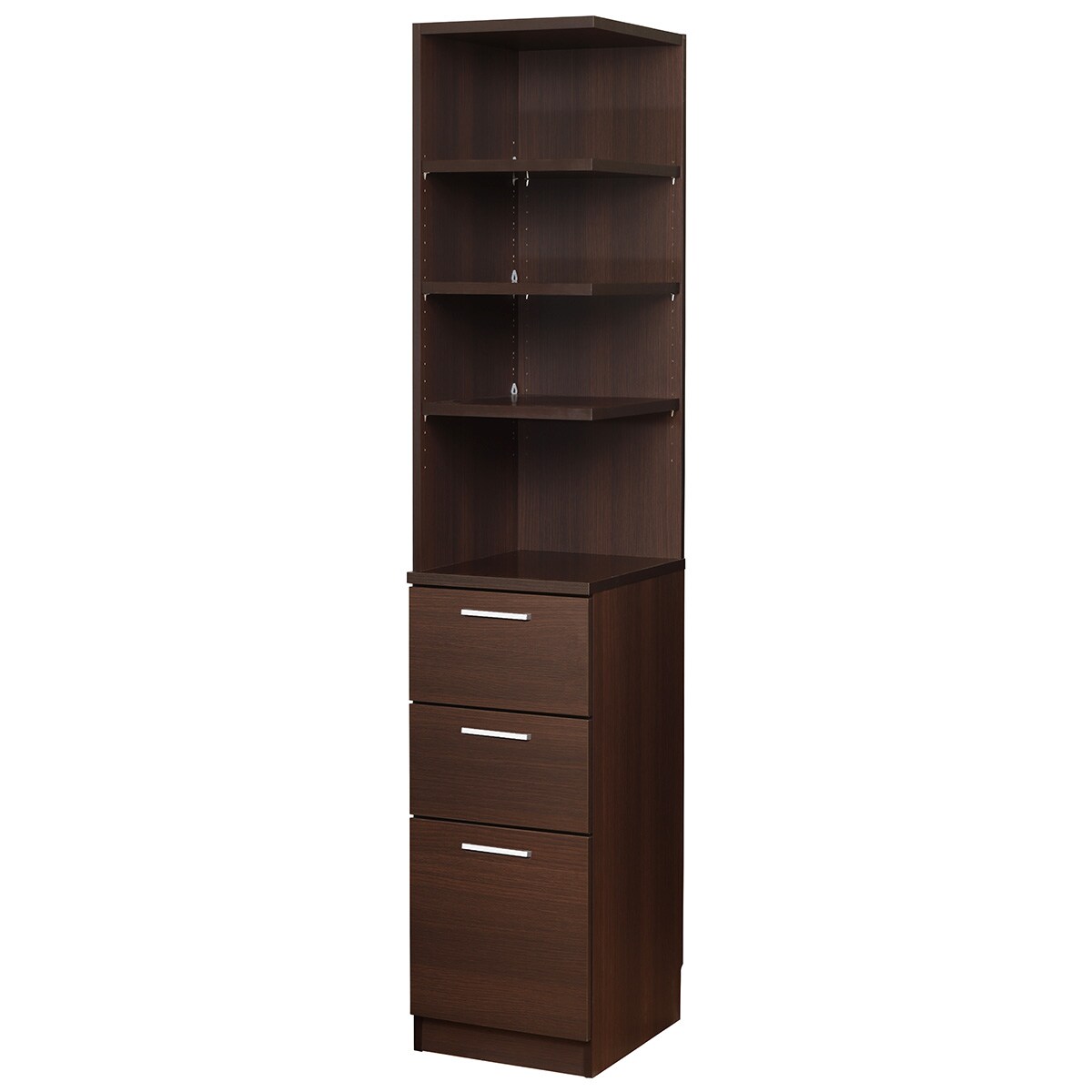 引き出しタイプ] 幅1cm単位で選べる2面オープン隙間収納 (右オープン