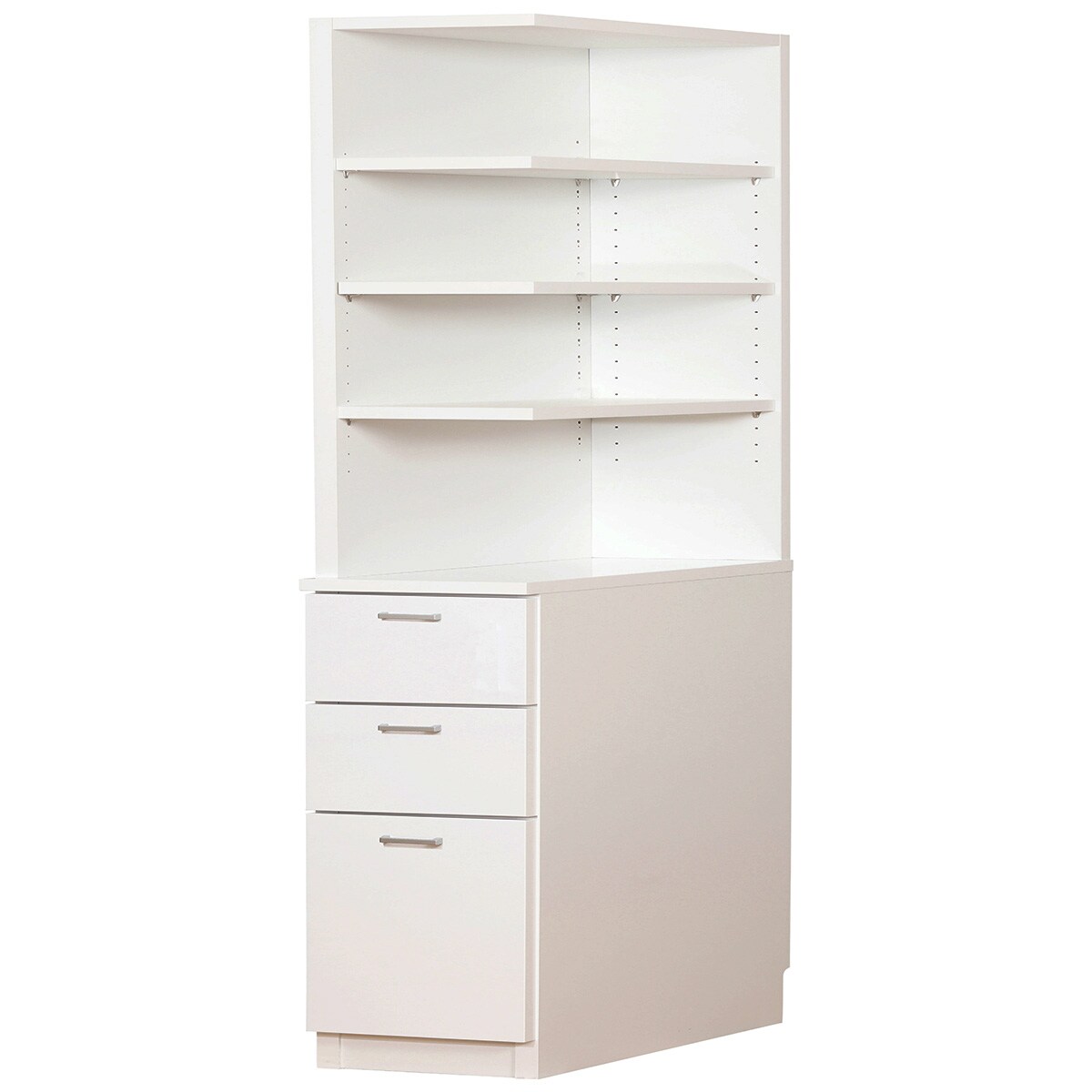 引き出しタイプ] 幅1cm単位で選べる2面オープン隙間収納 (右オープン