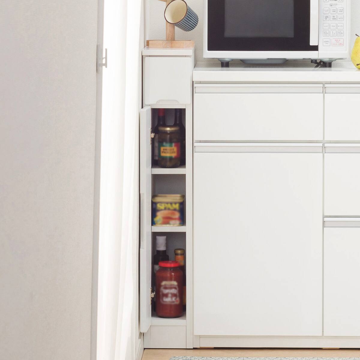 扉の向きを自由に設置できるスリムカウンター(幅15cm) | ニトリネット