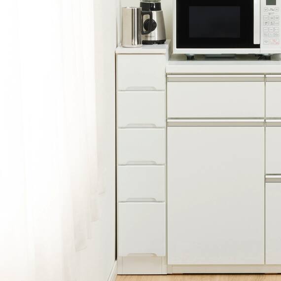 5cm単位で選べる引き出しタイプ スリムカウンター(幅20cm) 3枚目画像