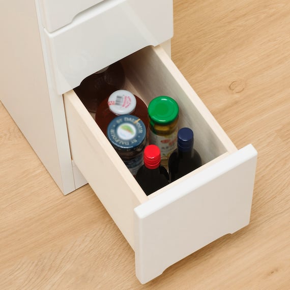 5cm単位で選べる引き出しタイプ スリムカウンター(幅20cm) 13枚目画像