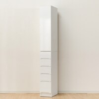 扉の向きを自由に設置できる隙間収納 (板扉+引き出しタイプ 幅25cm)