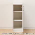 [扉タイプ] 幅1cm単位で選べる隙間収納ロータイプ 右開き DBR (幅35×奥行42cm) 3枚目画像