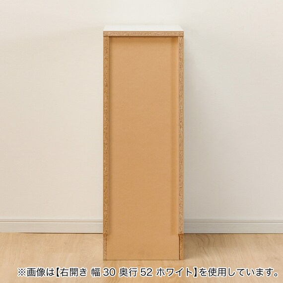 [扉タイプ] 幅1cm単位で選べる隙間収納ロータイプ 右開き DBR (幅35×奥行42cm) 5枚目画像