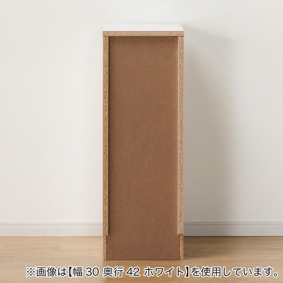 [引き出しタイプ] 幅1cm単位で選べる隙間収納ロータイプ DBR (幅20×奥行42cm) 4枚目画像