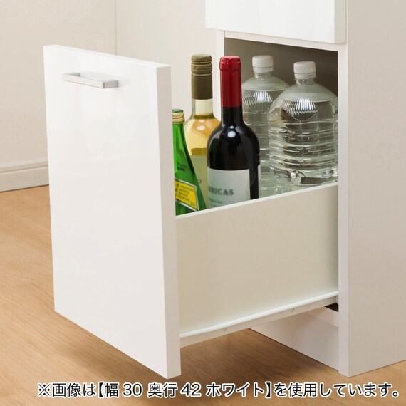 [引き出しタイプ] 幅1cm単位で選べる隙間収納ロータイプ DBR (幅20×奥行42cm) 7枚目画像
