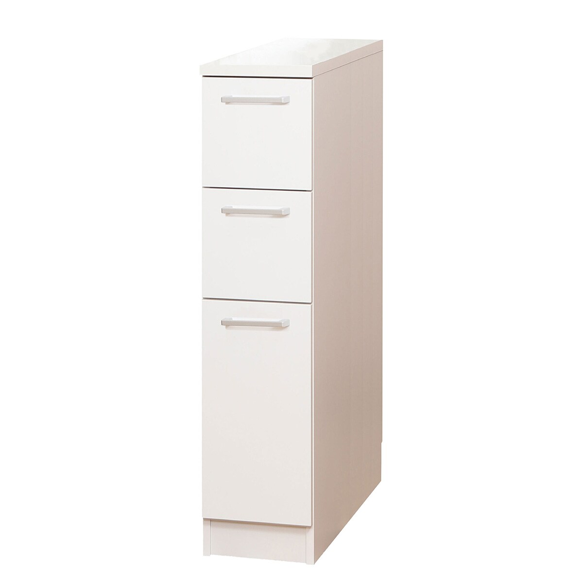 引き出しタイプ] 幅1cm単位で選べる隙間収納ロータイプ WH (幅20×奥行