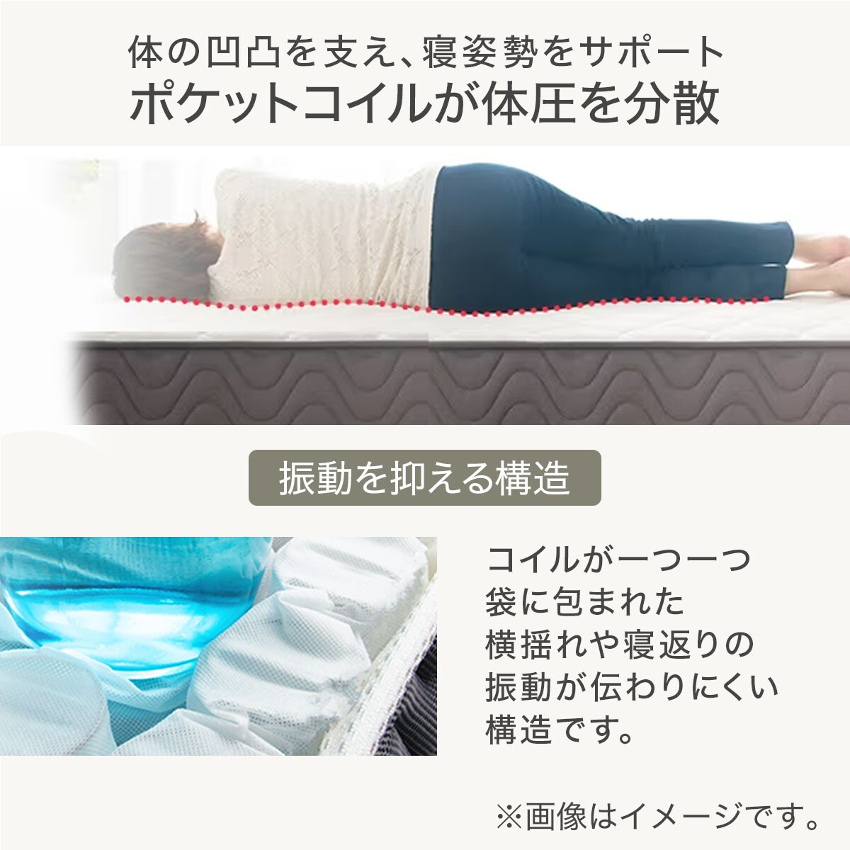 かたさふつう ポケットコイルマットレス Ep 厚さ20cm 通販 ニトリネット 公式 家具 インテリア通販