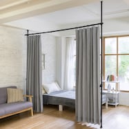 【簡単】ワンタッチ式 突っ張りカーテンポール(2ポールタイプ)【一部期間限定価格:8/8~9/24まで】