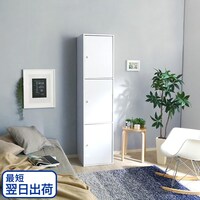 使い勝手のよいシンプルな扉付きカラーボックス(3D WH)