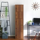 縦置きも横置きもできる扉付きカラーボックス(5D DBR) 1枚目画像