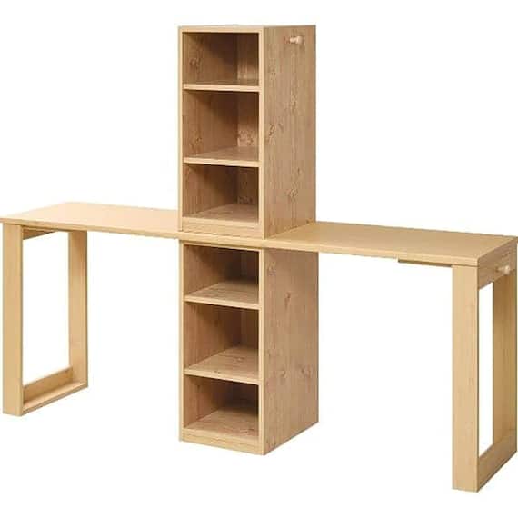 コンパクトツインデスク&ラックセット(NA) 1枚目画像