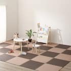 抗菌大判パズルマット30Pセット(約6畳用)(ダークブラウン×ブラウン) 2枚目画像