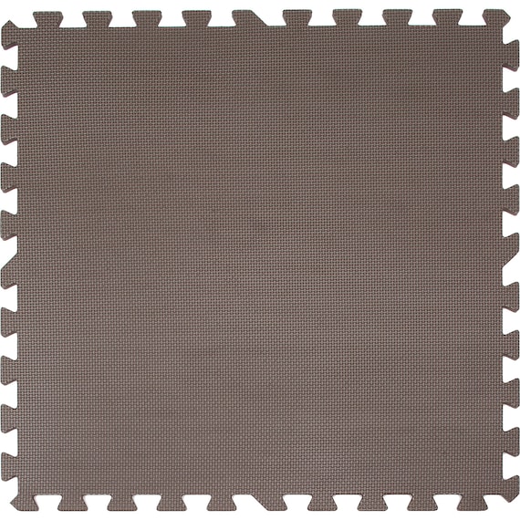 抗菌大判パズルマット30Pセット(約6畳用)(ダークブラウン×ブラウン) 3枚目画像