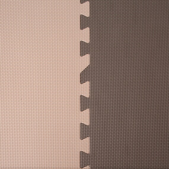 抗菌大判パズルマット３０Pセット（約６畳用）(ダークブラウン×ブラウン) 5枚目画像