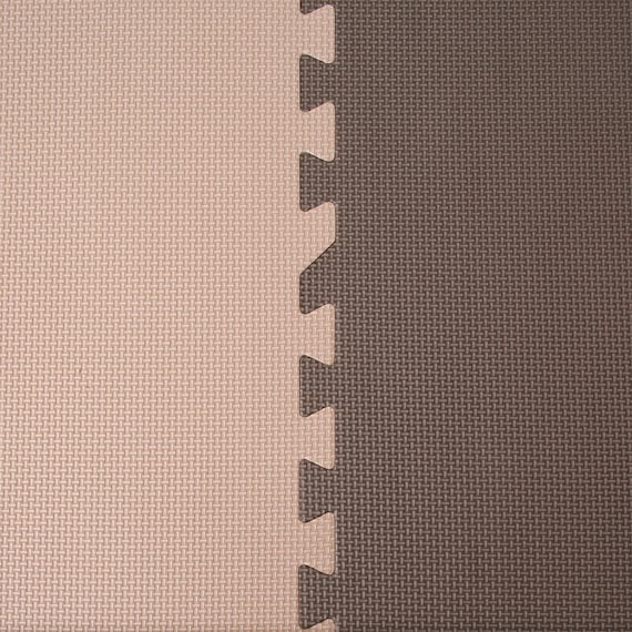 抗菌大判パズルマット30Pセット(約6畳用)(ダークブラウン×ブラウン) 5枚目画像