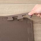 抗菌大判パズルマット３０Pセット（約６畳用）(ダークブラウン×ブラウン) 7枚目画像