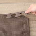 抗菌大判パズルマット30Pセット(約6畳用)(ダークブラウン×ブラウン) 7枚目画像