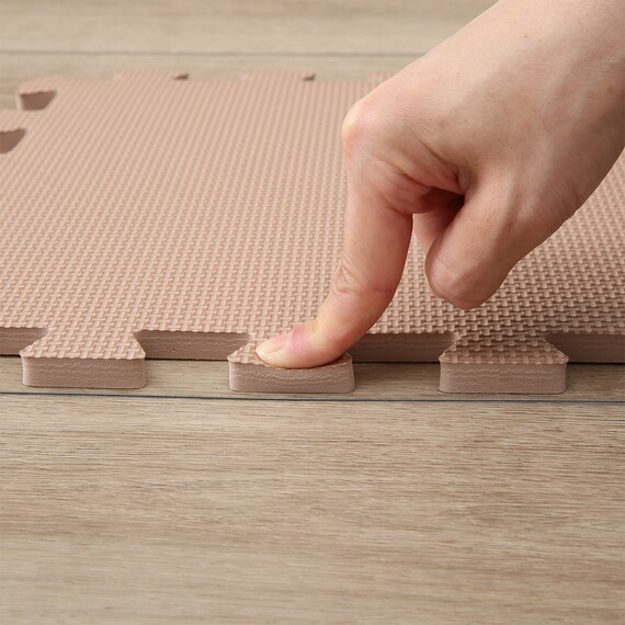 抗菌大判パズルマット３０Pセット（約６畳用）(ダークブラウン×ブラウン) 11枚目画像