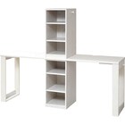 コンパクトツインデスク&ラックセット(WH) 1枚目画像