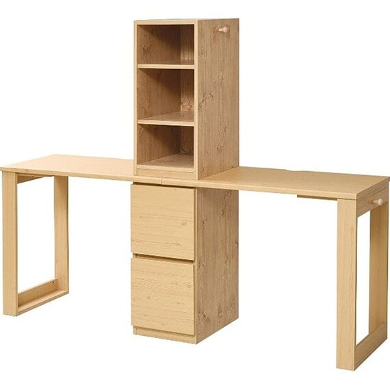 コンパクトツインデスク&ラック・チェストセット(NA) 1枚目画像