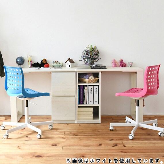 コンパクトツインデスク&ラック・チェストセット(NA) 12枚目画像