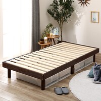 脚付きヘッドレスすのこベッド(DBR) ニトリ